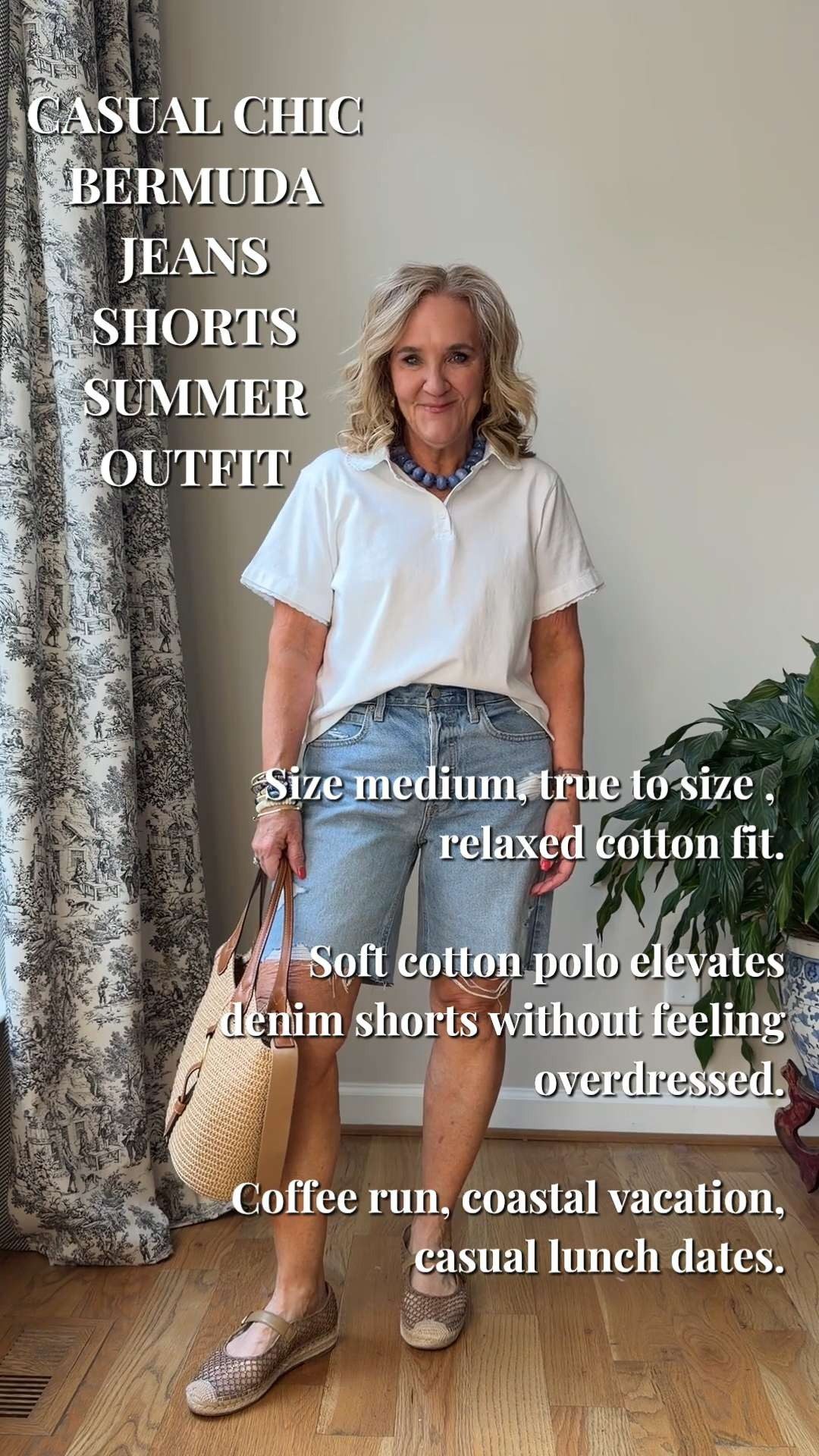 Tap the bell 🔔, heart ❤️ this post, and save for later!

If you want summer outfits that feel polished without sacrificing comfort, this combo does the work for you.

✔️ Soft, quality cotton that keeps its shape
✔️ Relaxed fit that skims without clinging
✔️ The lace-trim collar adds a feminine touch to casual denim

Wearing my usual size medium and it fits true to size with an easy, relaxed shape.

This is the kind of outfit you’ll reach for on warm days when you want to look pulled together for lunch, errands, vacation, or casual dinners.

Linked everything here for easy shopping 🤍 

 #LTKootd #LTKSeasonal #LTKOver40