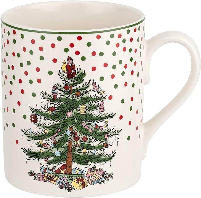 Spode Christmas Tree Collection Polka Dot Mug, 16-Ounce, Cup with Handle for Hot Coffee, and Tea,... | Amazon (US)