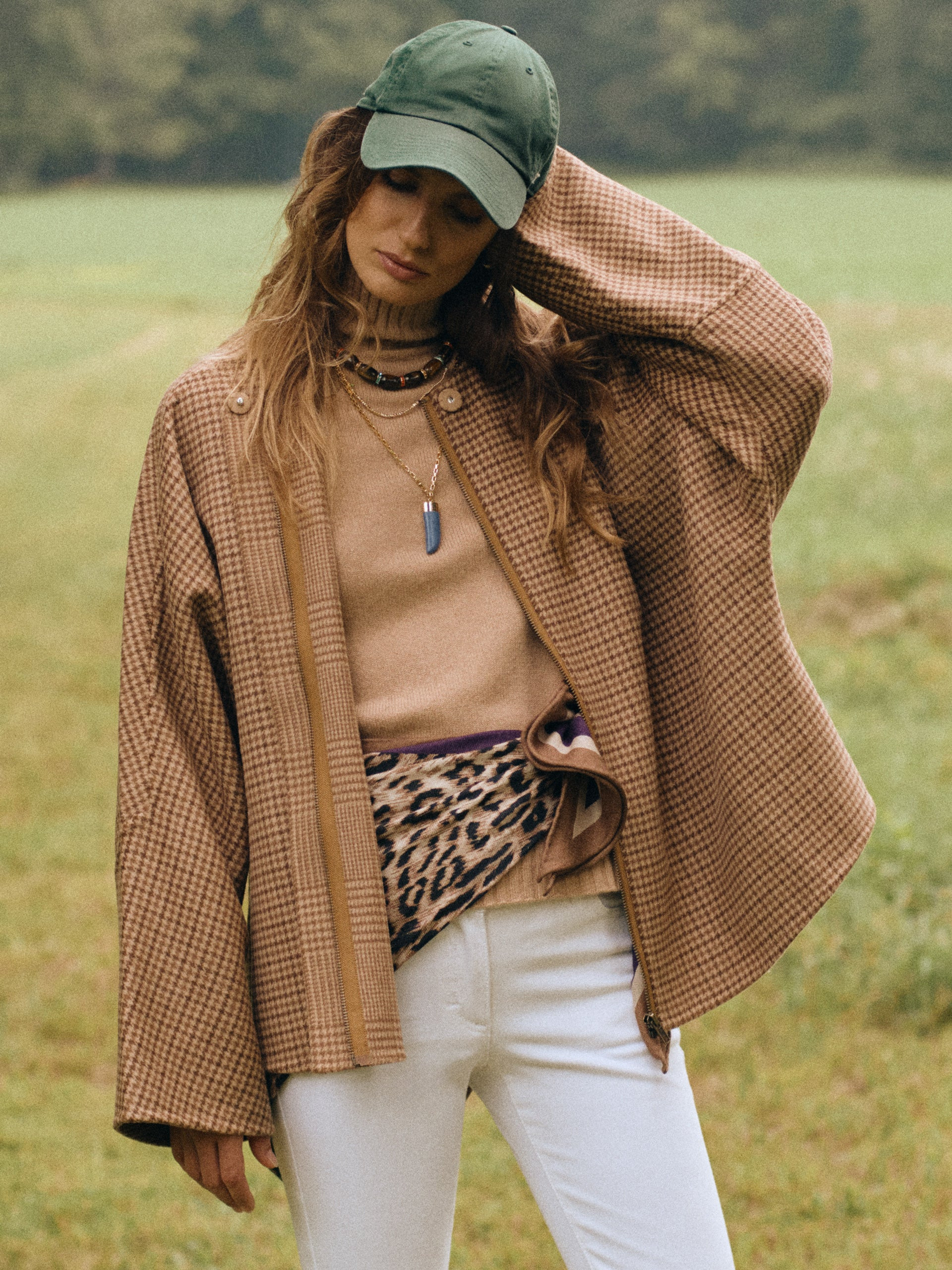 Bora Cape in Glen Plaid | J.McLaughlin