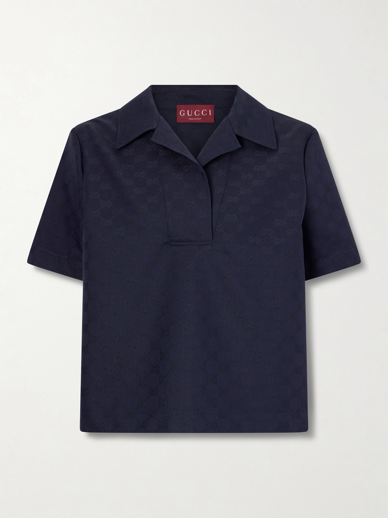 Gucci - Jacquard Polo Top - Blue | NET-A-PORTER (US)