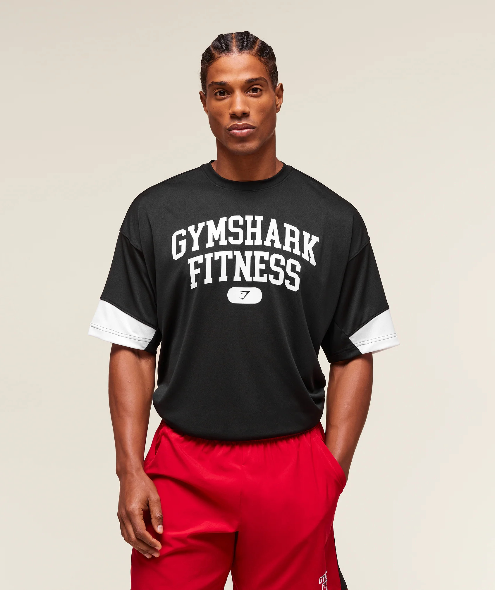 Gymshark Varsity Oversized T-Shirt - Black | Gymshark EU