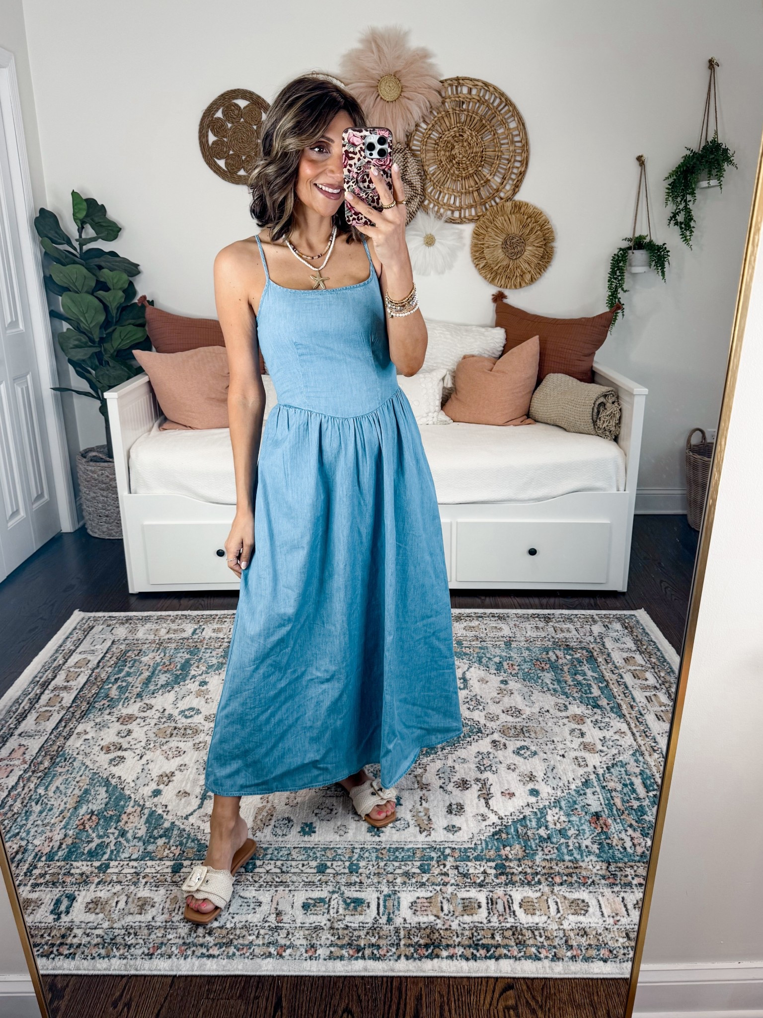 Prettiest chambray dress 
Wearing xs 

#LTKSaleAlert #LTKOver40 #LTKParties