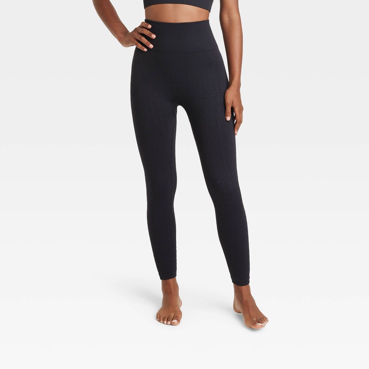 Women's High-Rise Textured Seamless 7/8 Leggings - JoyLab™ | Target