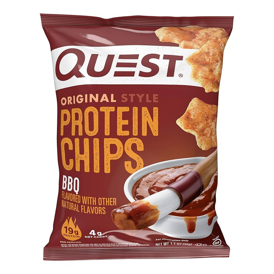 Quest Nutrition BBQ Protein Chips, 19g Protein, 4g Net Carb, Low Carb, Gluten Free, 1.1 oz (Pack ... | Amazon (US)