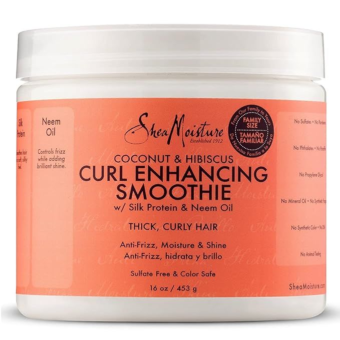 SheaMoisture Coconut and Hibiscus Curl Enhancing Smoothie | Family Size | 16 oz. | Amazon (US)