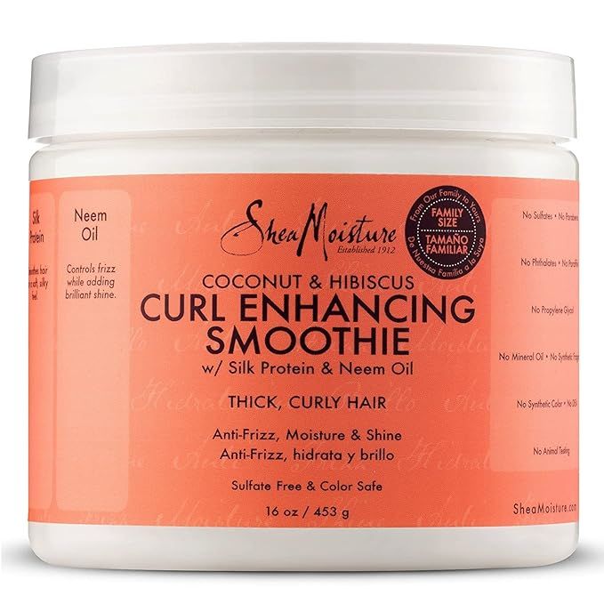 SheaMoisture Coconut and Hibiscus Curl Enhancing Smoothie | Family Size | 16 oz. | Amazon (US)