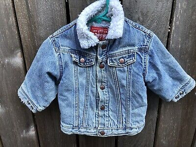 Little Levi's Toddler Levi Trucker Jacket 18 Mo Sherpa Lined Vintage 90’s USA  | eBay | eBay US