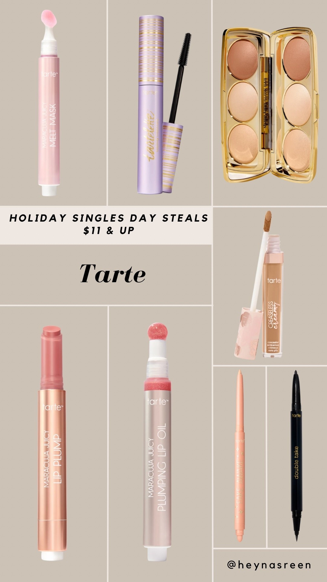 These Tarte deals would make the best holidays gifts for stockings, gift exchanges etc! Singles as low as $11! Use code SINGLESDAY 

These are the shades I use 
Fake awake - nude
Lip oil - shimmering rose 
Plump - mixed berries 
Melt mask - icing pink or clear
Concealer - medium neutral 

@tartecosmetics #tartepartner #ad

#LTKSaleAlert #LTKBeauty #LTKHoliday