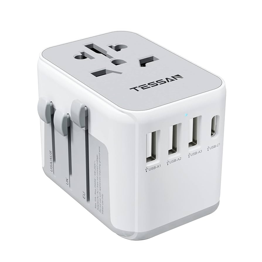 TESSAN Universal Travel Adapter, International Power Adapter with 4 USB Ports (1 USB C), Worldwid... | Amazon (US)