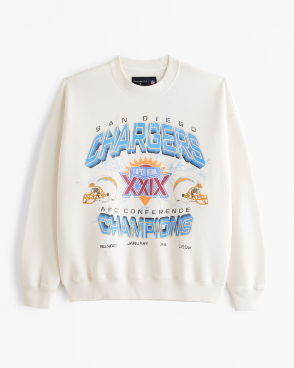 NFL Vintage 1994 Chargers Graphic Crew Sweatshirt | NFL | Abercrombie.com | Abercrombie & Fitch (US)