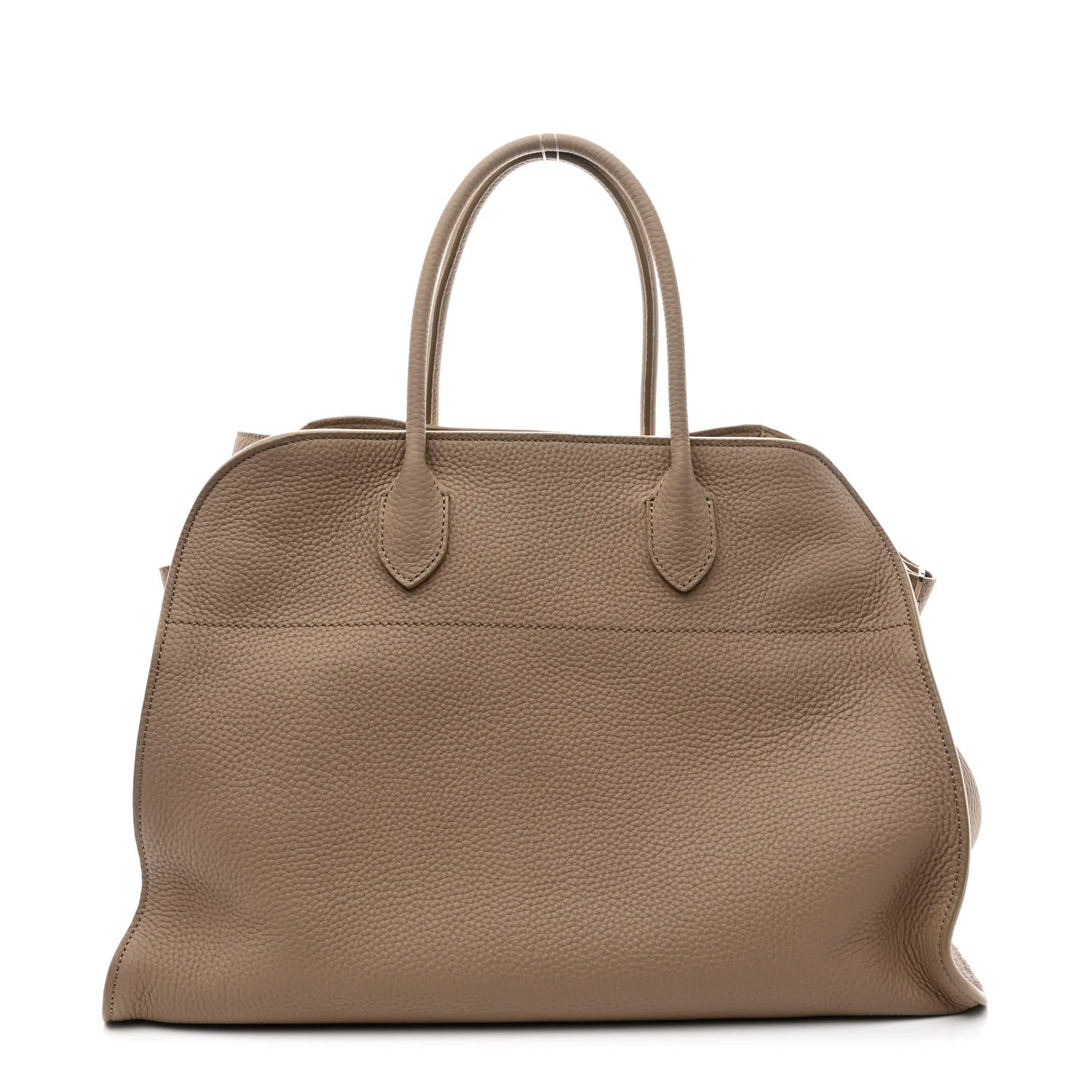 Matte Grained Calfskin Soft Margaux 15 Dark Taupe | FASHIONPHILE (US)