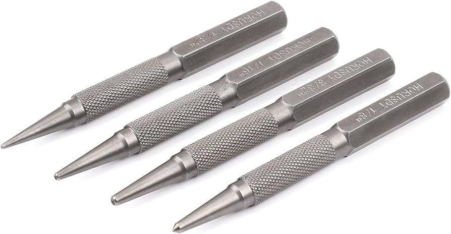 HORUSDY 4-Piece Nail Setter Punch and Center Punch Set | Amazon (US)
