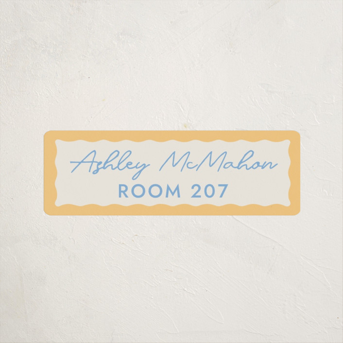 "Augusta" - Customizable Custom Name Labels in Yellow by Megan Davis. | Minted