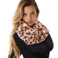 Leopard Print Vegan Fur Cowl - Winter Neck Warmer | Etsy (US)