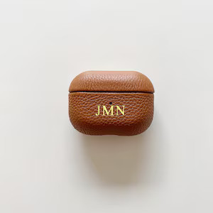 Customized Airpods Pro3 Pebble Leather Case Cover, Personalized Airpods 1/2 Pebble Leather Case, ... | Etsy (US)