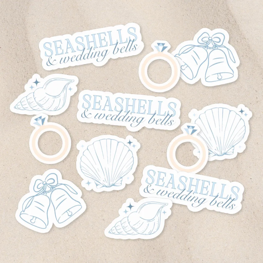 Seashells and Wedding Bells Bachelorette Confetti | Seashells and Wedding Bells Bachelorette Deco... | Etsy (Global)