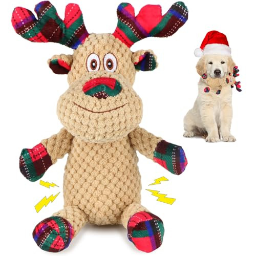 Frbyvad Dog Toy, Squeaky Christmas Dog Toys to Keep Them Busy, Plush Puppy Toys, Interactive Dog Toys for Large Small Dogs, Dog Chew Toys, Puppy Chew Toys for Teething, Best Gifts for Dogs. | Amazon (US)
