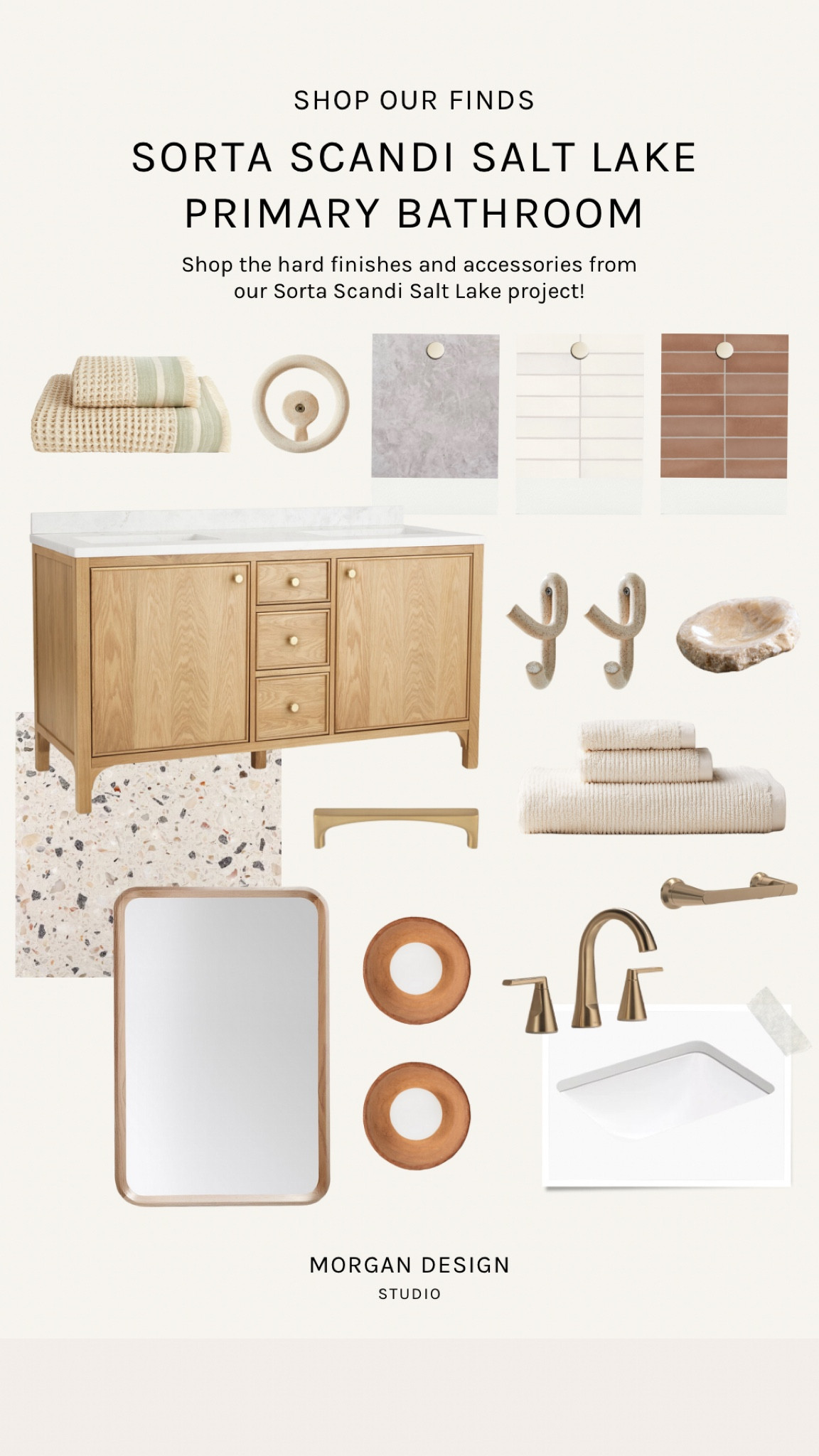 Shop the hard finishes from the primary bathroom of our Sorta Scandi Salt Lake project!

#LTKHome