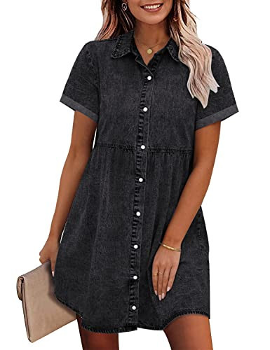 GRAPENT A Line Dress Tunic Dress for Women Womens Black Dress Black Dresses for Women Cocktail Short Black Dress Black Dresses for Women Funeral Color Vintage Black Size Small Size 4 Size 6 | Amazon (US)