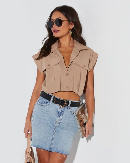 Emma Utility Button Down Top | VICI Collection