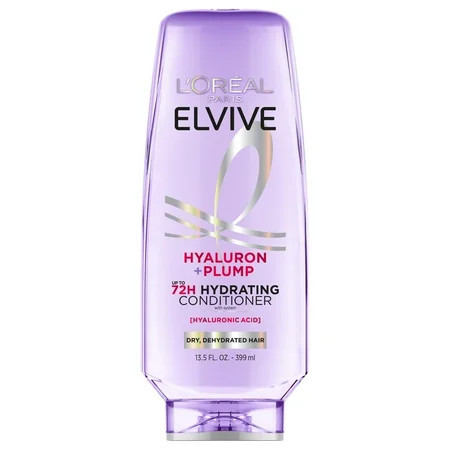 L'Oreal Paris Elvive Hyaluron Plump Hydrating Hair Conditioner, Moisturizing, Squeeze, 13.5 fl oz | Walmart (US)