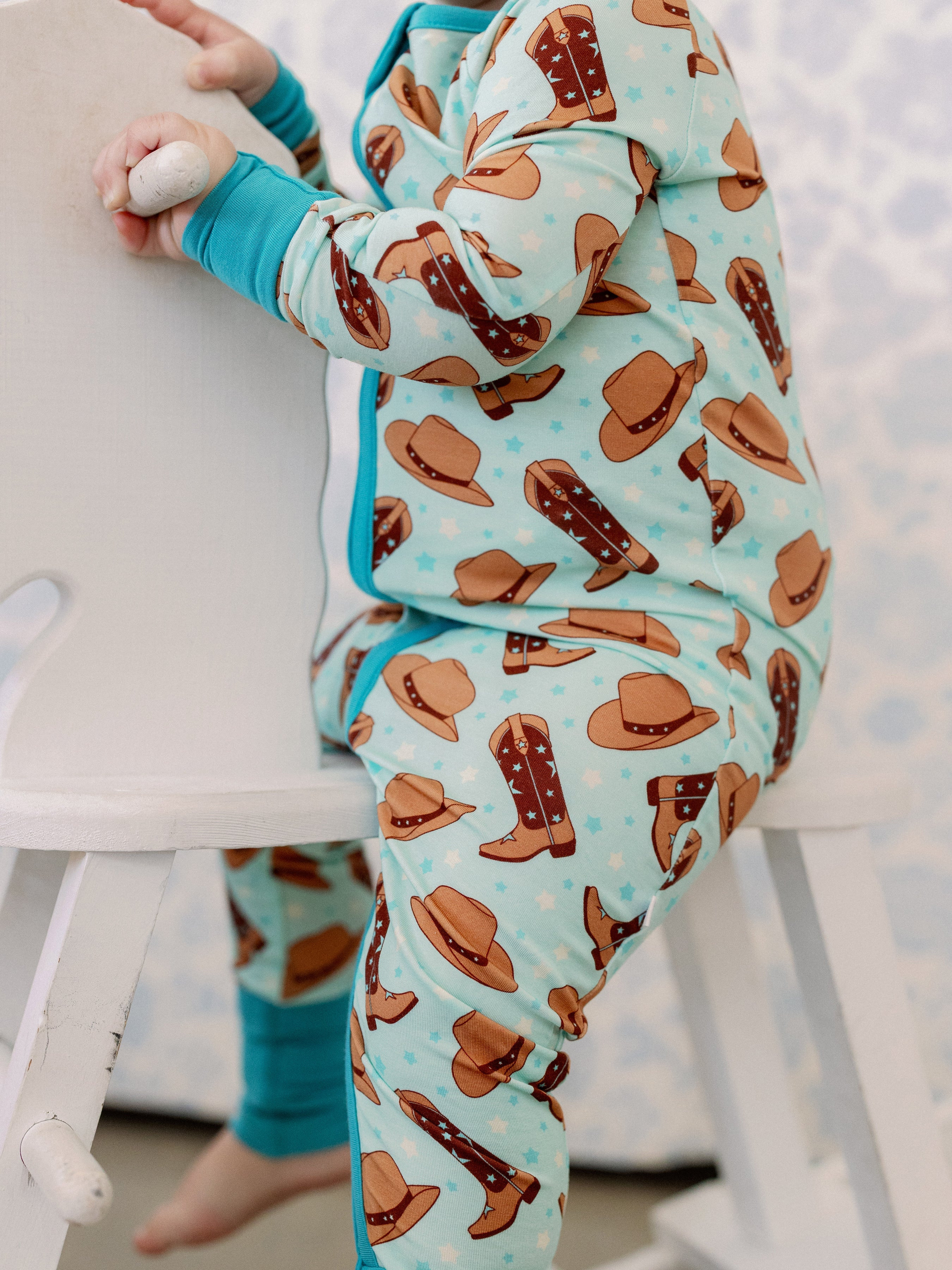 Yeehaw Bamboo Zipper Romper | Poppy Kids Co