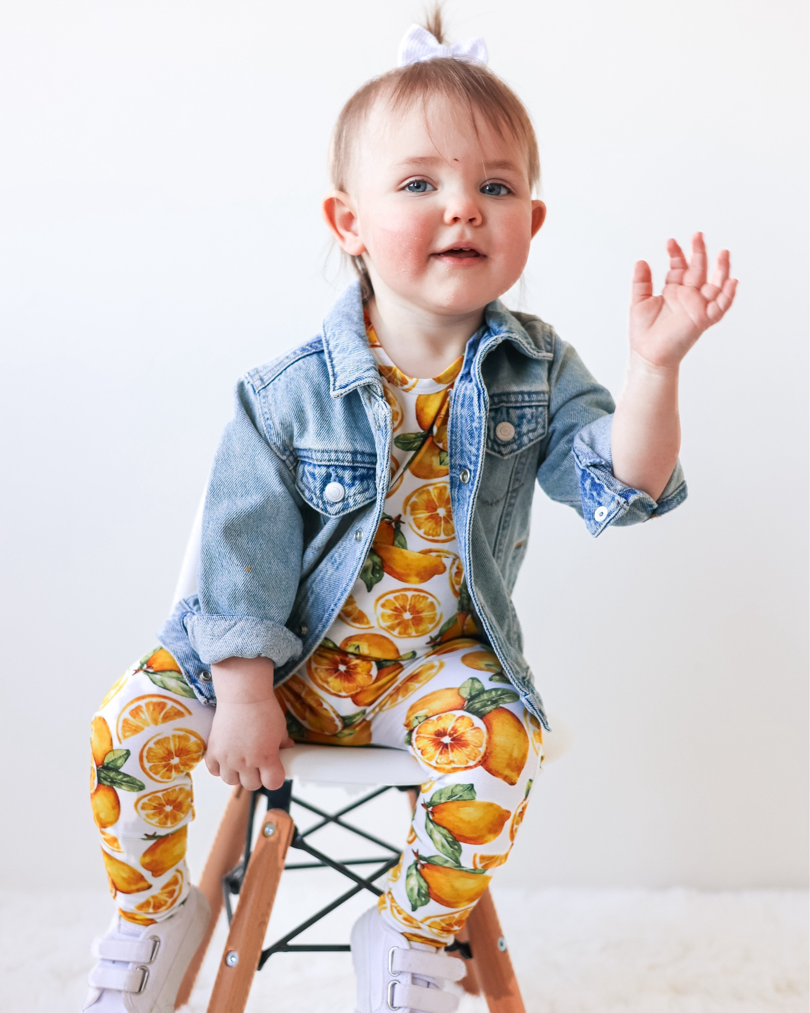 OG Lemons of Tuscany returned to readysetromper today! We love the easy changes, fun design, and buttery soft bamboo fabric. It was so fun to style this as daywear with a denim jacket, bow, and sneakers! 

#LTKfindsunder50 #LTKkids #LTKbaby