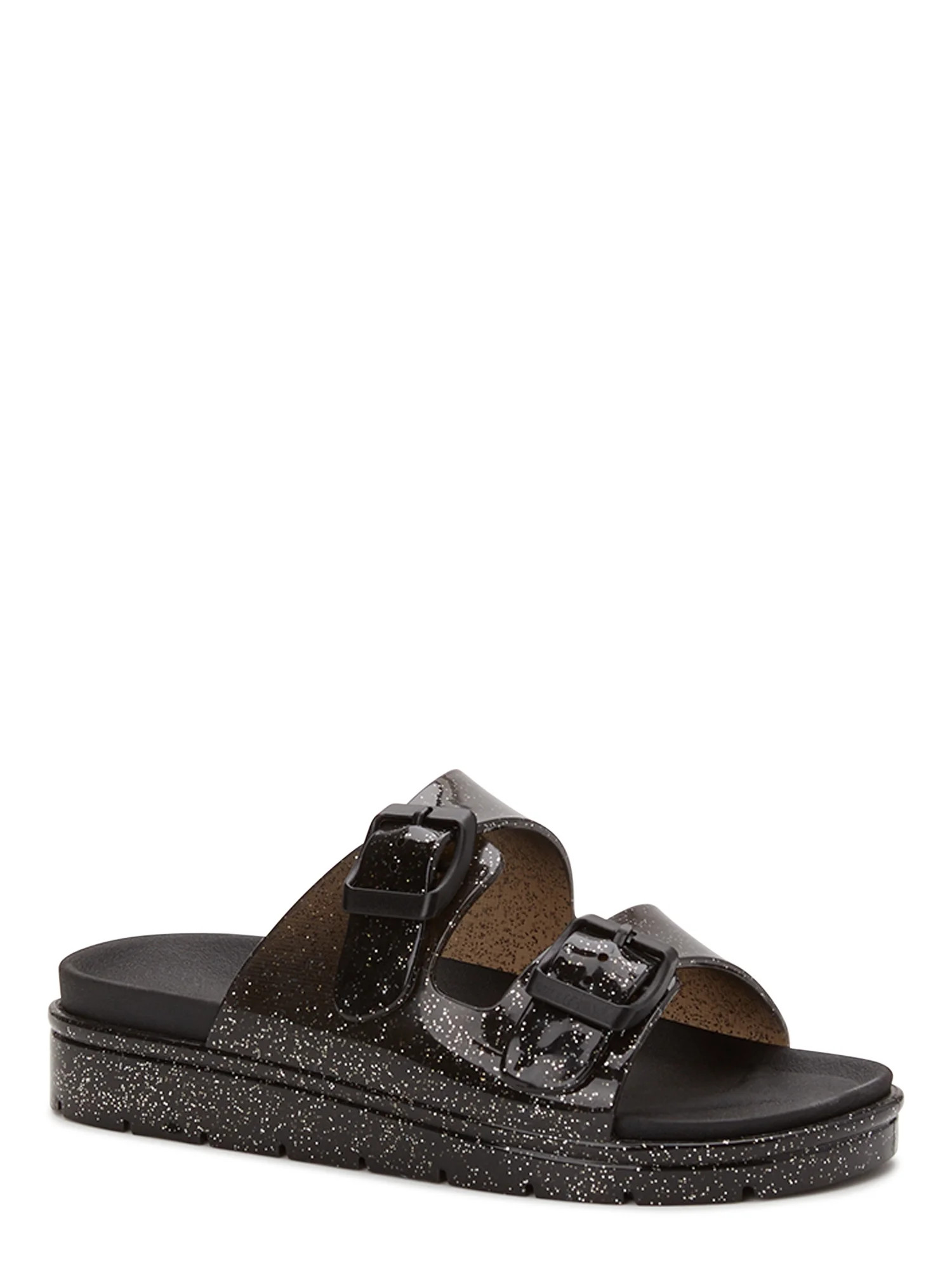 Wonder Nation Little and Big Girls Jelly Two Buckle Sandals, Sizes 13-5 | Walmart (US)