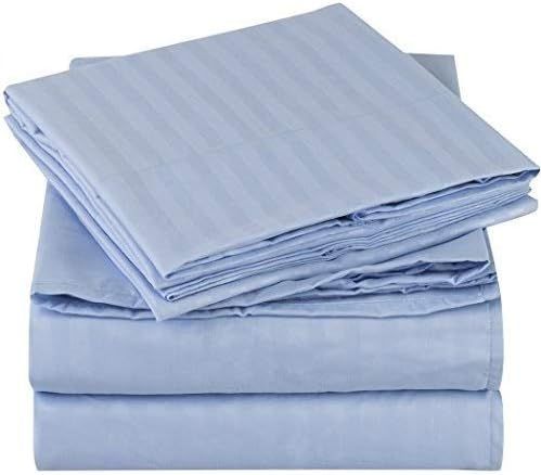 Mellanni Striped Bed Sheet Set - 1800 Bedding - Wrinkle, Fade, Stain Resistant - 4 Piece (King, S... | Amazon (US)
