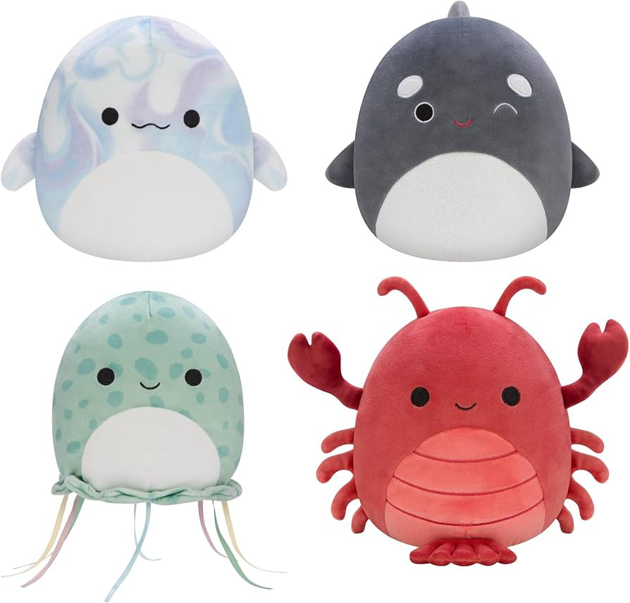 Squishmallows Original 7-Inch Sealife Box Set – Forina Green Spotted Jellyfish, Kai Orca Whale,... | Amazon (US)
