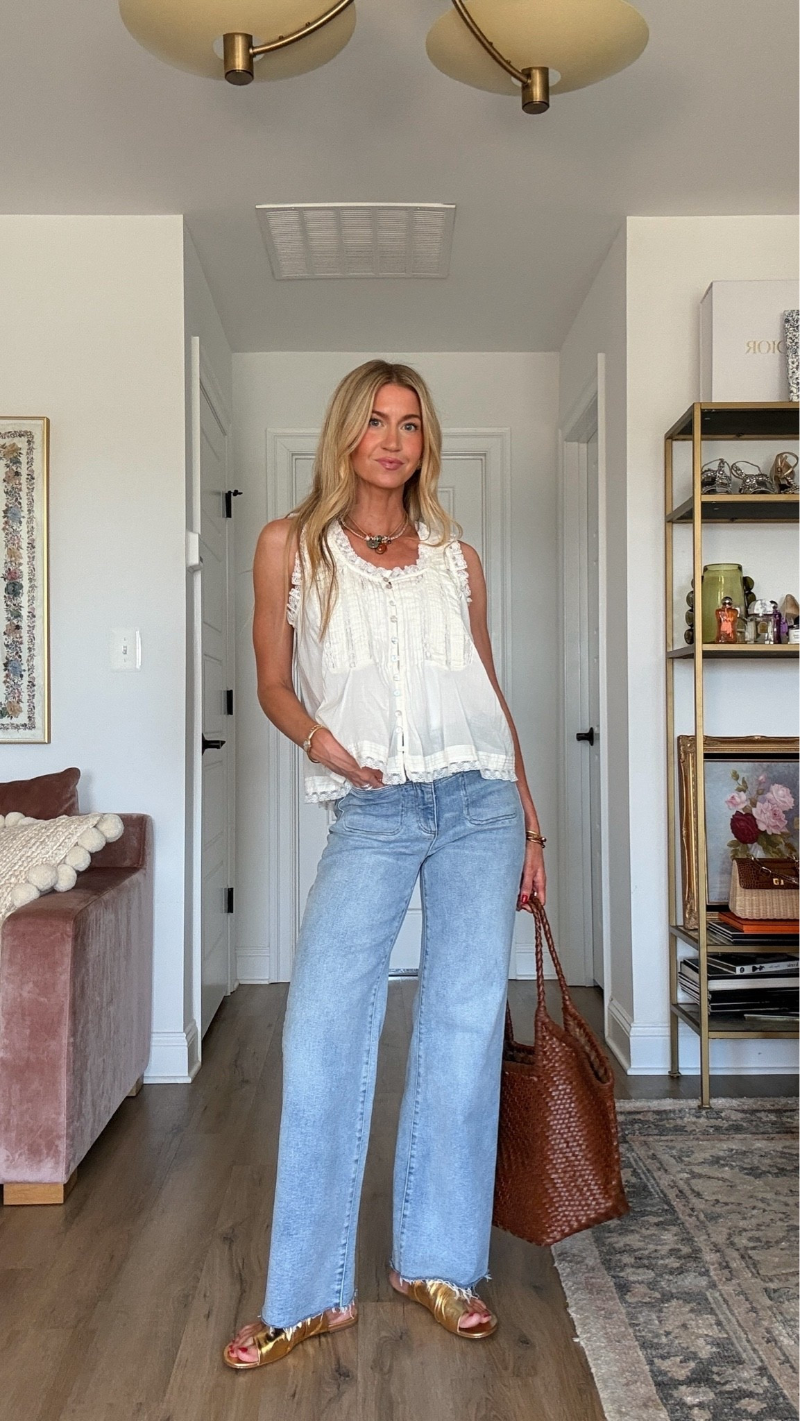 White tank + denim
Tank: runs TTS, wearing size small 
Denim: run TTS, wearing size 25

Get 20% off Anthropologie orders over $100 with my exclusive code LEANNE20

#LTKootd #LTKSeasonal #LTKSaleAlert