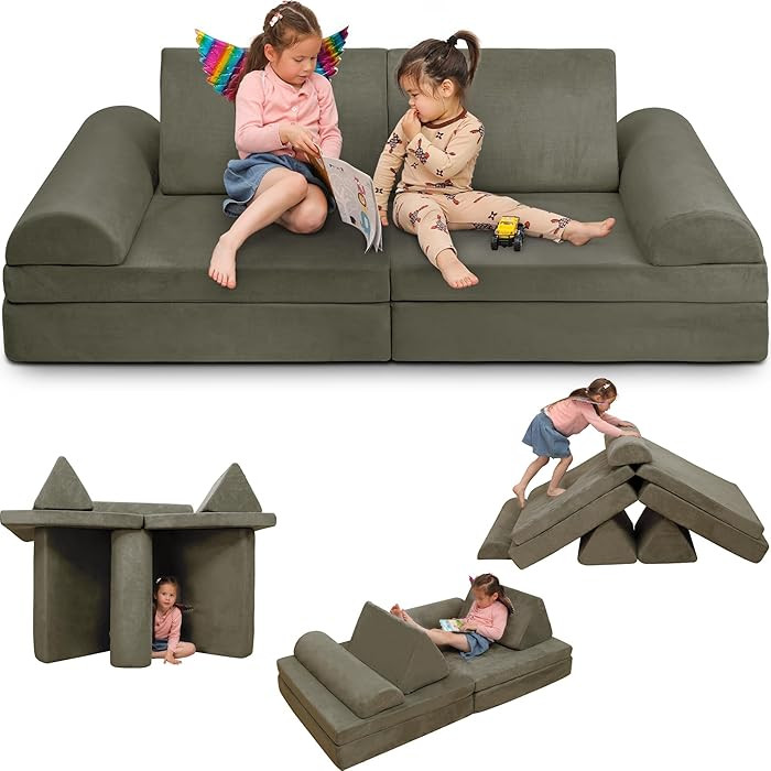 Betterhood Play Couch Sofa for Kids, Large Size 66/W, Charcoal Grey | Amazon (US)
