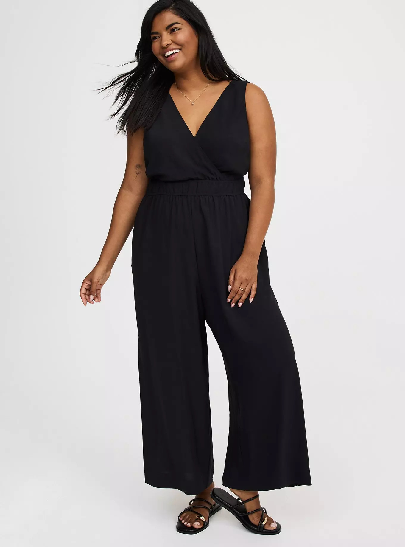 Surplice Wide Leg Jumpsuit | Torrid (US & Canada)