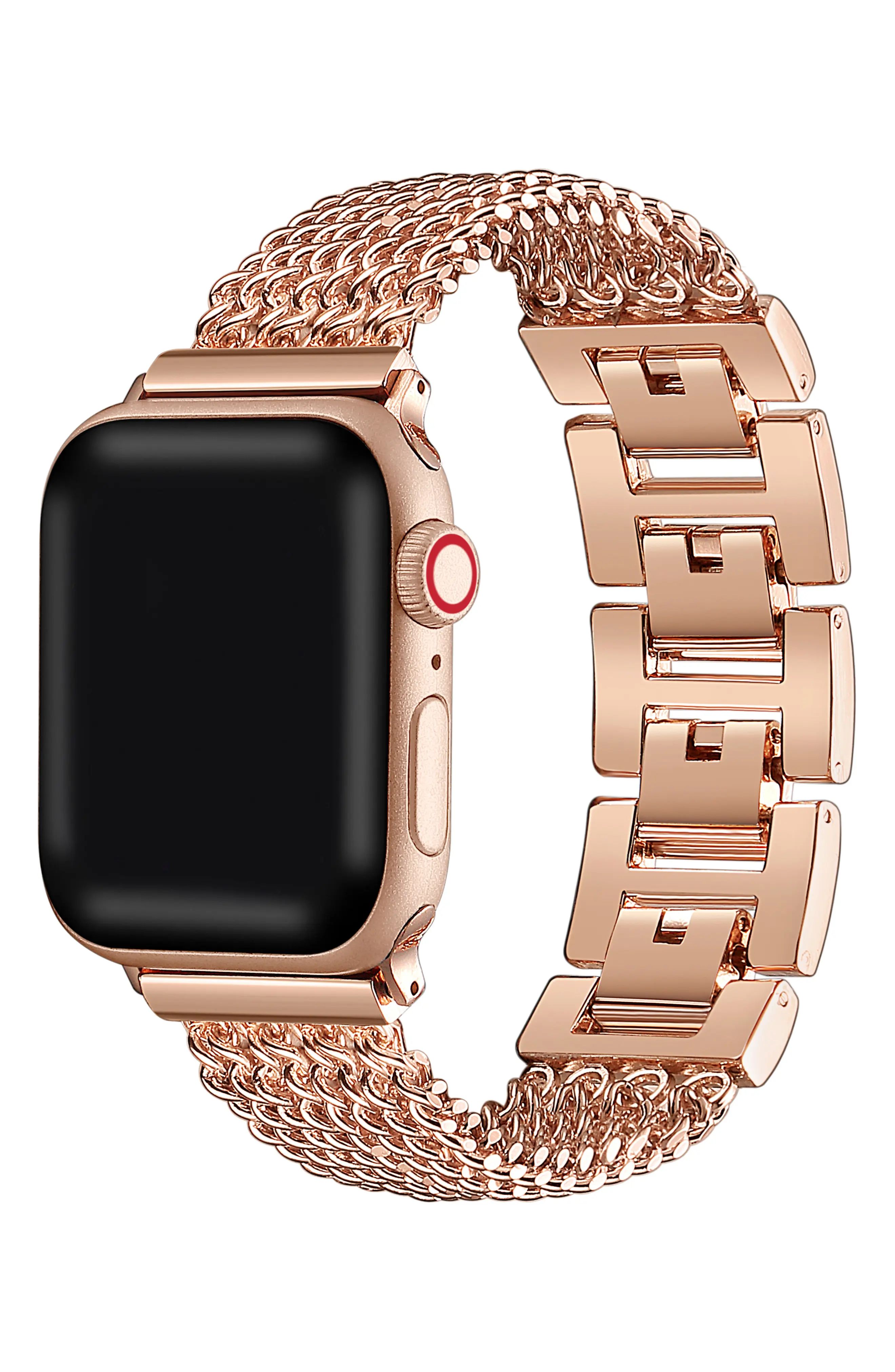 The Posh Tech Multi Chain Apple Watch(R) Bracelet, Size 40 Mm in Rose Gold at Nordstrom | Nordstrom