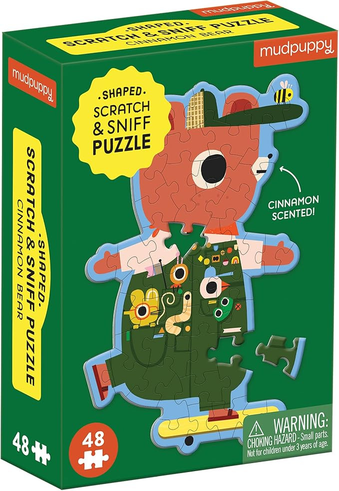 Cinnamon Bear 48 Piece Scratch and Sniff Shaped Mini Puzzle | Amazon (US)