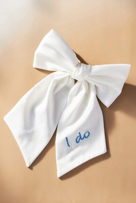 By Anthropologie Weddings I Do Satin Hair Bow | Anthropologie (US)