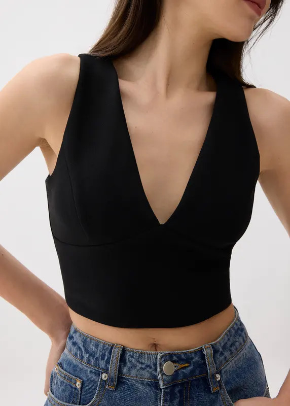 Wen Padded V-neck Crop Top | Love, Bonito USA