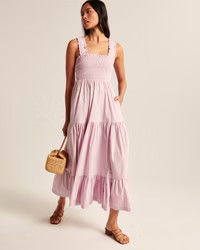 Smocked Bodice Easy Maxi Dress | Abercrombie & Fitch (US)