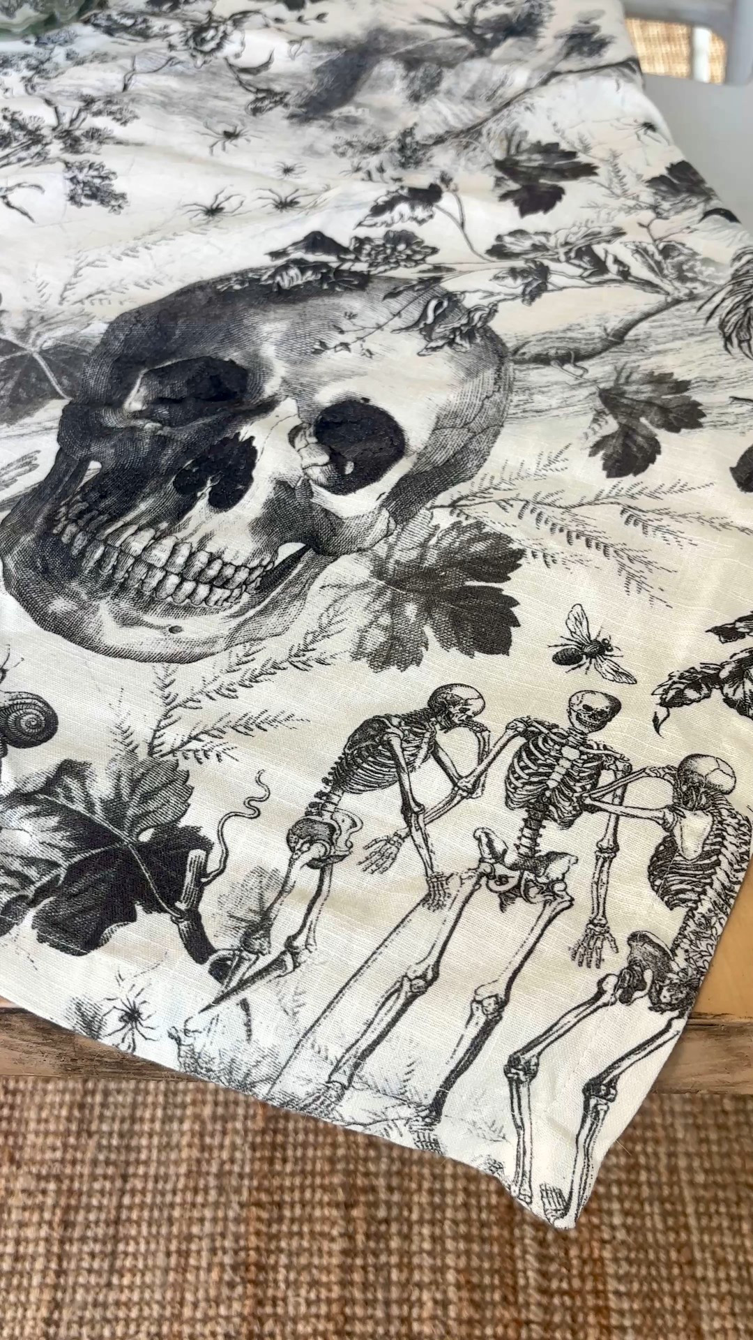Gorgeous and moody table throw from Pottery Barn. I love pulling this beauty out each Fall. It turns any table from boring to glam and interesting. 💀🖤

#LTKHome #LTKSeasonal #LTKHalloween