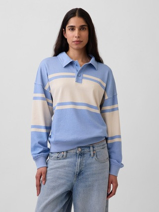 French Terry Oversized Polo Sweatshirt | Gap | Gap (US)