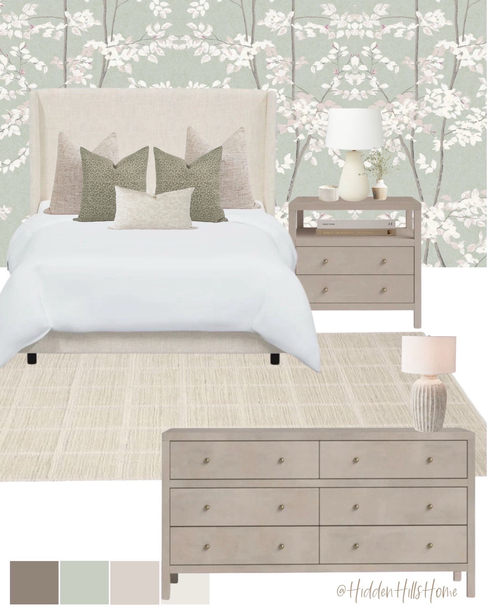 Bedroom design inspiration, floral wallpaper for bedroom, guest bedroom design ideas, modern transitional bedroom mood board #bed


#LTKSeasonal #LTKHome #LTKSaleAlert