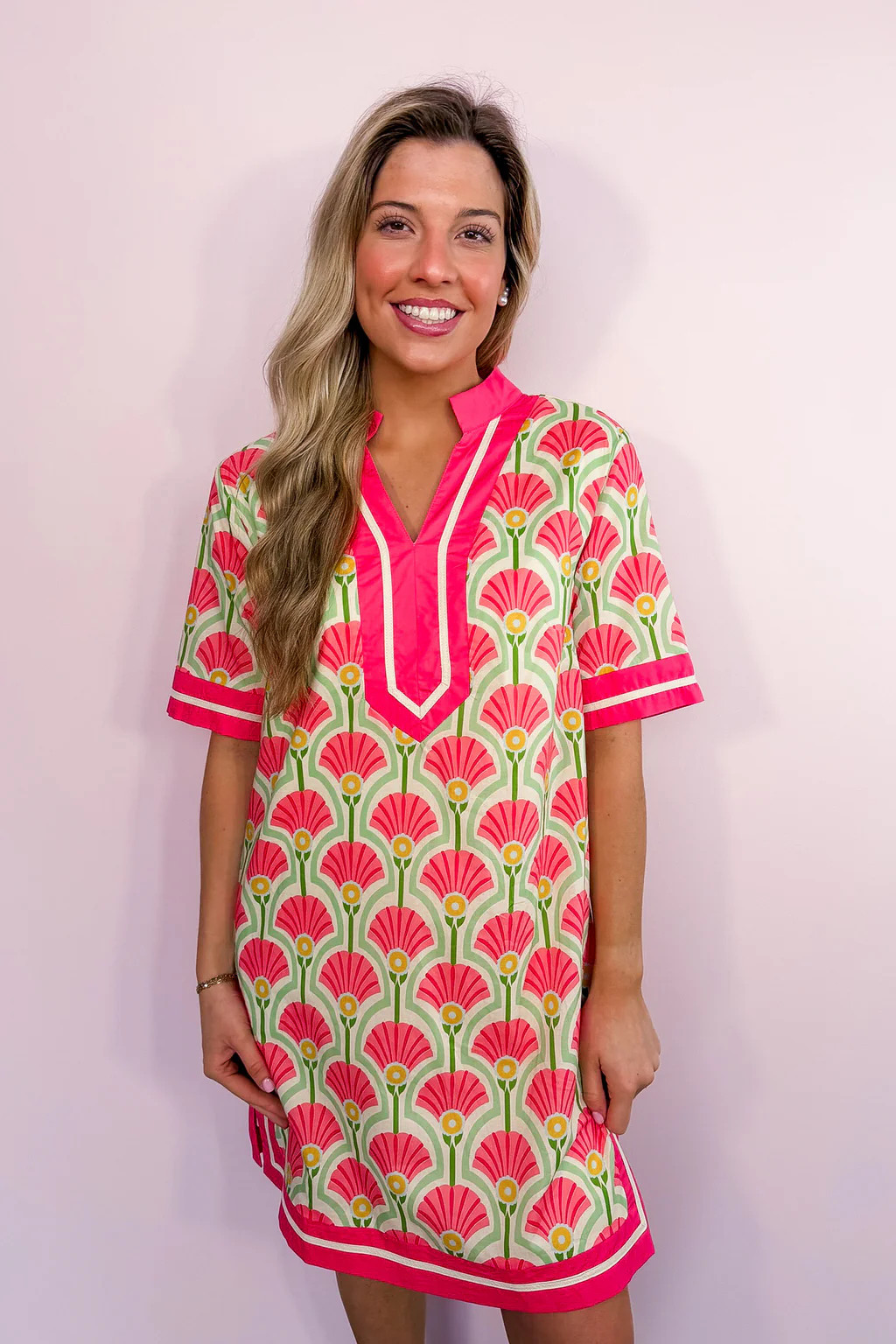 The Riviera Bloom Mini Dress in Pink | Jules & James Boutique