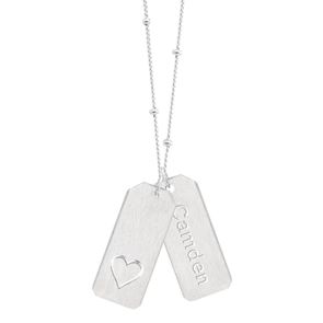 DESIGN YOUR OWN Double Love Tags Necklace (Two Tags on One Chain) | Chelsea Charles Jewelry
