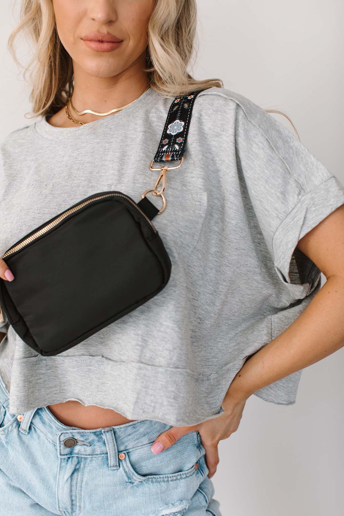 Natasha Black Belt Bag | The Post