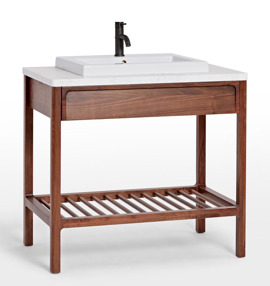 Elkton 36" Walnut Single Vanity | Rejuvenation