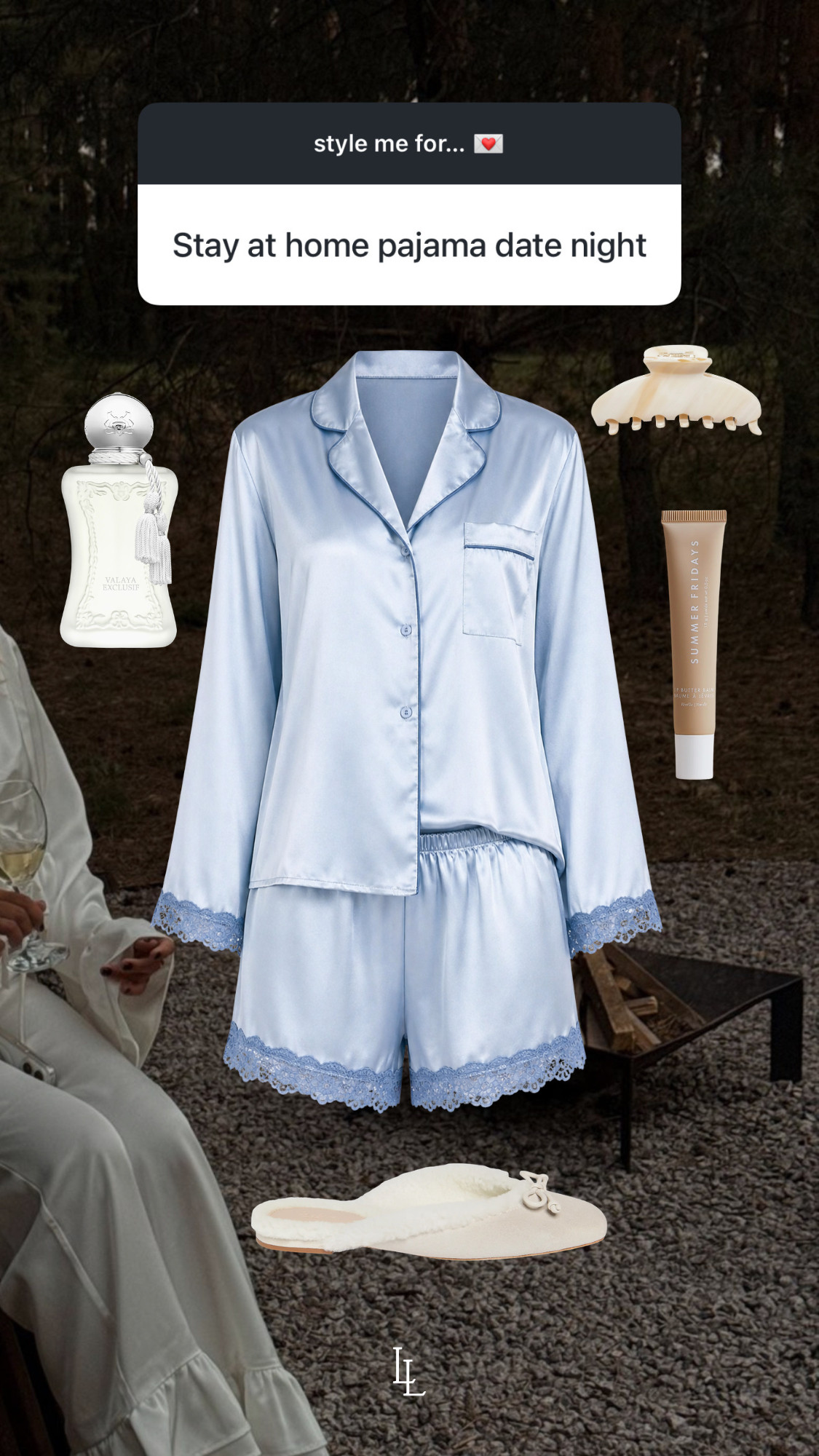 style inspo for a home pajama date night!  

 #LTKgrwm #LTKHome