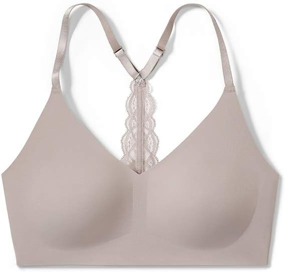 True & Co Womens True Body Triangle Lace Racerback Bra | Amazon (US)