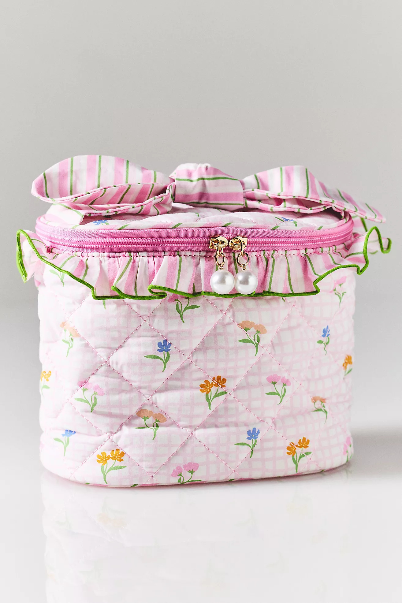 Shiraleah Quilted Floral Train Case | Anthropologie (US)