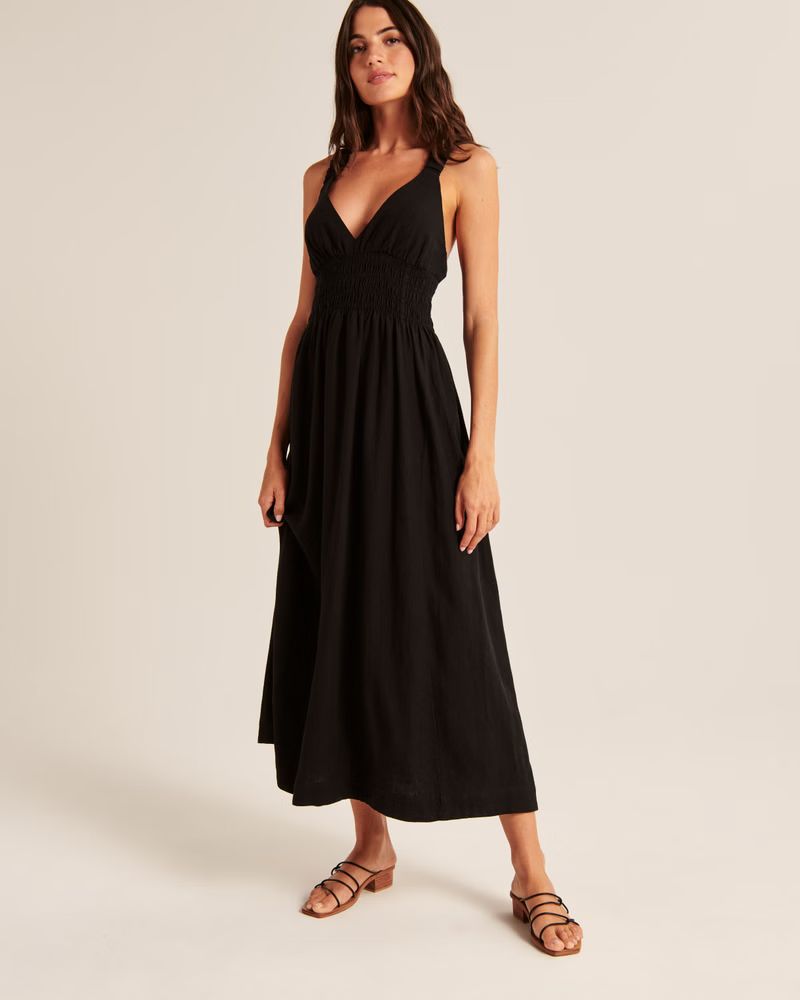 Women's Scrunchie Strap Maxi Dress | Women's Dresses & Jumpsuits | Abercrombie.com | Abercrombie & Fitch (US)