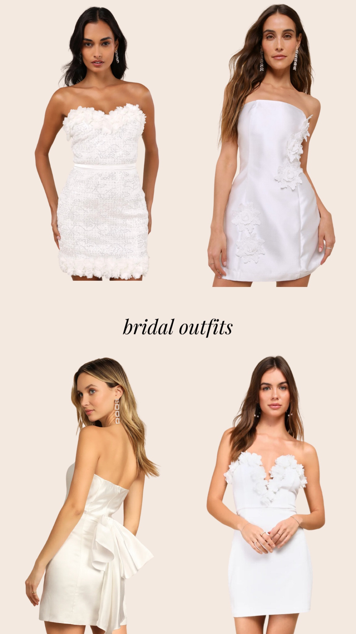 Bridal outfits, bachelorette outfit, white dress, bachelorette

#LTKFindsUnder100 #LTKStyleTip #LTKWedding